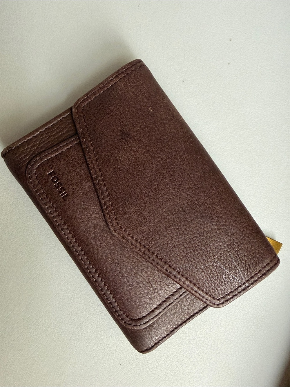 Fossil Dark Brown Leather Bi-Fold Wallet